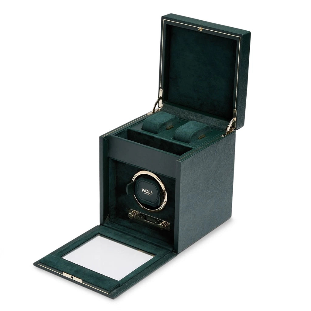 Wolf British Racing Single watch winder with storage - 792141 - urmakerlarsen.no