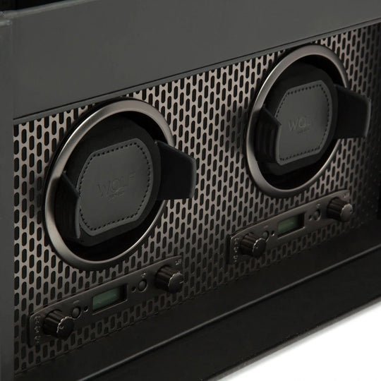 Wolf Axis Double Watch winder with storage - 469303 - urmakerlarsen.no