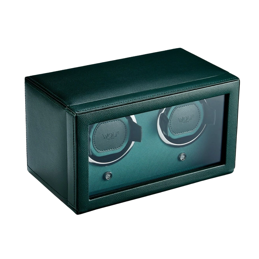 WOLF Cub Double Watch Winder with Cover - 461241 - urmakerlarsen.no