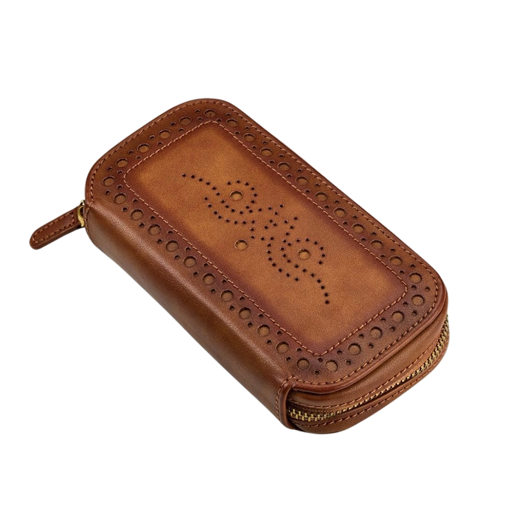 WOLF Brogue 2 Piece Watch Zip Case - 443406 - urmakerlarsen.no