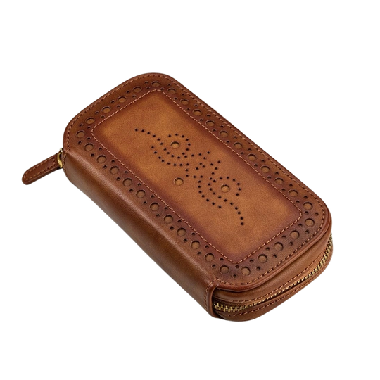 WOLF Brogue 2 Piece Watch Zip Case - 443406 - urmakerlarsen.no