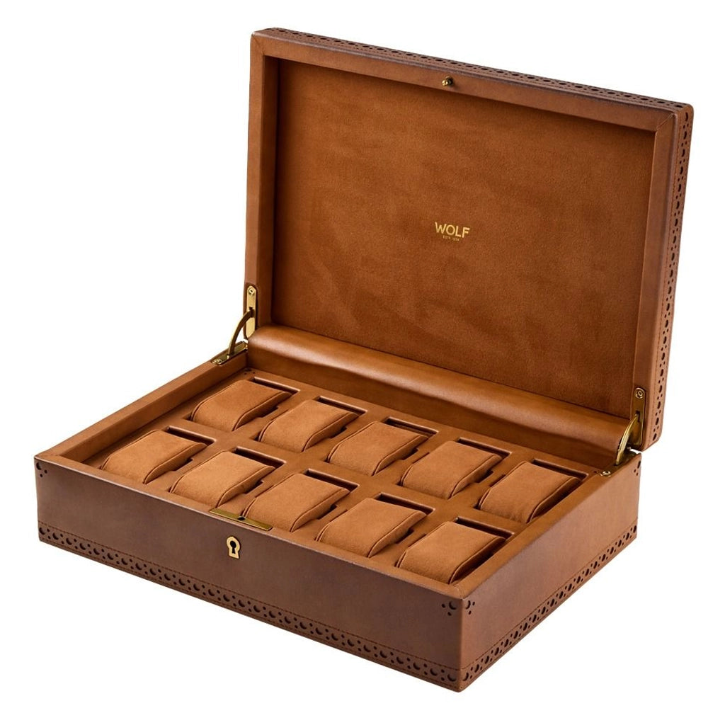 WOLF Brouge 10 Piece Watch Box - 441006 - urmakerlarsen.no