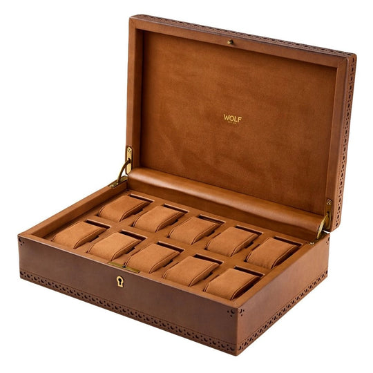 WOLF Brouge 10 Piece Watch Box - 441006 - urmakerlarsen.no