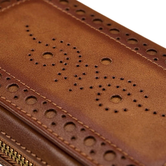 WOLF Brogue 2 Piece Watch Zip Case - 443406 - urmakerlarsen.no