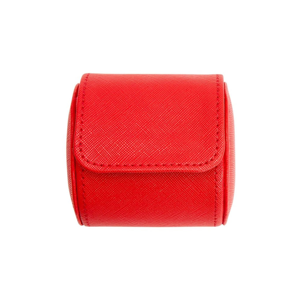 Beskytt klokkene dine med stil mens du reiser med Tutti Frutti Single Watch Roll i rødt. Perfekt for reise og hjemmebruk. Kommer med justerbart lokk.