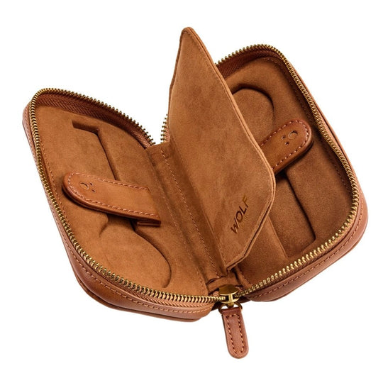 WOLF Brogue 2 Piece Watch Zip Case - 443406 - urmakerlarsen.no