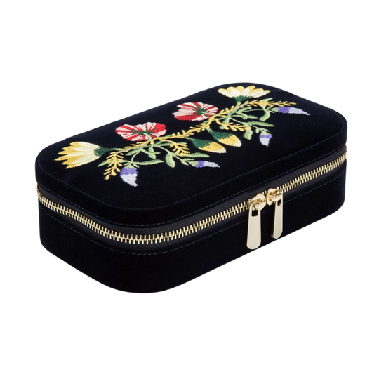 WOLF Zoe Travel Zip Case Indigo - 393316 - urmakerlarsen.no