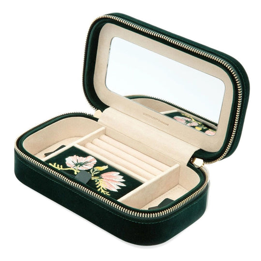 WOLF Zoe Travel Zip Case Forest Green - 393312 - urmakerlarsen.no