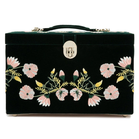WOLF Zoe Large Jewelry Box Forest Green - 393012 - urmakerlarsen.no