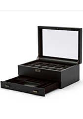 WOLF Axis 10 Piece Watch Box With Drawer